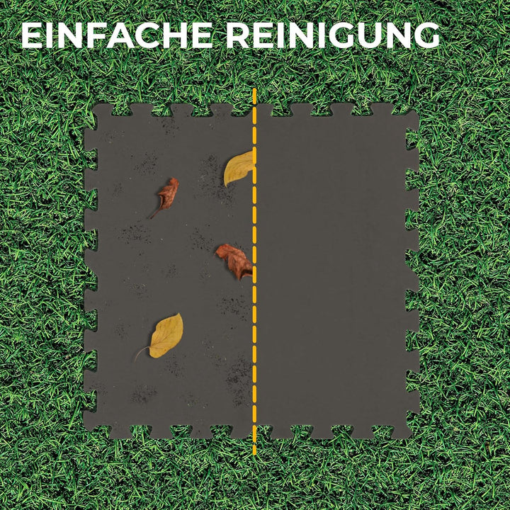 Pool-Bodenschutzmatte (Anthrazit), Unterlegmatte zum Schutz ihres Pools, 8 Stück (50x50x0,4 cm) - 2m
