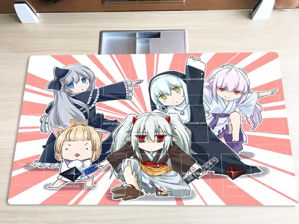 Neue Mlikemat Playmat Geisterbelle & Haunted Mansion TCG CCG OCG Sammelkartenspielmatte mit Zonen +