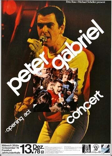 Peter Gabriel - Scratch, Frankfurt 1978 » Konzertplakat/Premium Poster | Live Konzert Veranstaltung