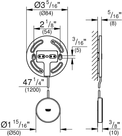 GROHE GROHE Sense - Verlängerungsset (1,2 m, für schwer zu erreichende Stellen oder zur Installation