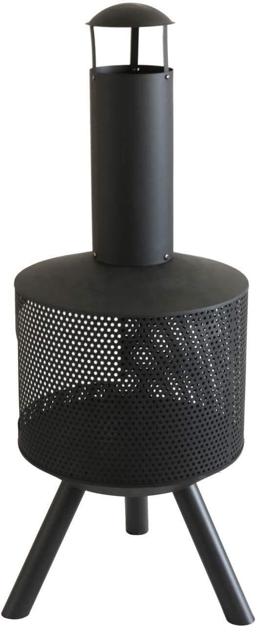 Kynast Feuerofen Feuerschale aus Stahl schwarz 43 x 114 cm mit Schürhaken, 613-401308