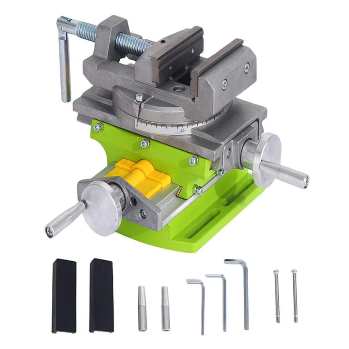 Drehtisch 90° 3 Zoll Kreuzschieber Bohrmaschine Schraubstock Horizontale Präzisionsfräsen Bohrmaschi