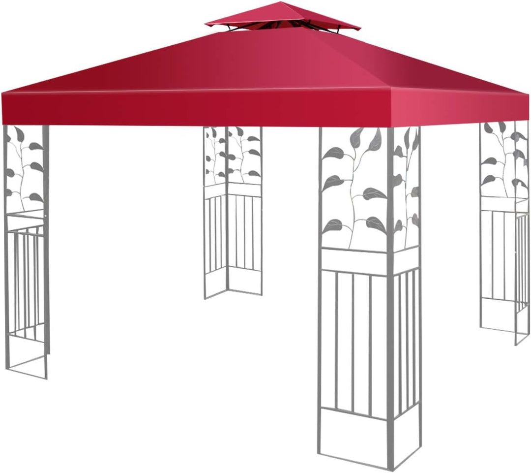 KOMFOTTEU 3 x 3 M Pavilliondach, Ersatzdach für Pavillion, Dachplane für Garten Balkon Strand, wasse