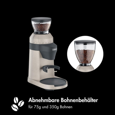 GRAEF Kaffeemühle CM8011 | Mühle für Kaffeebohnen | elektrische Bohnenmühle mit LED Beleuchtung | Ma