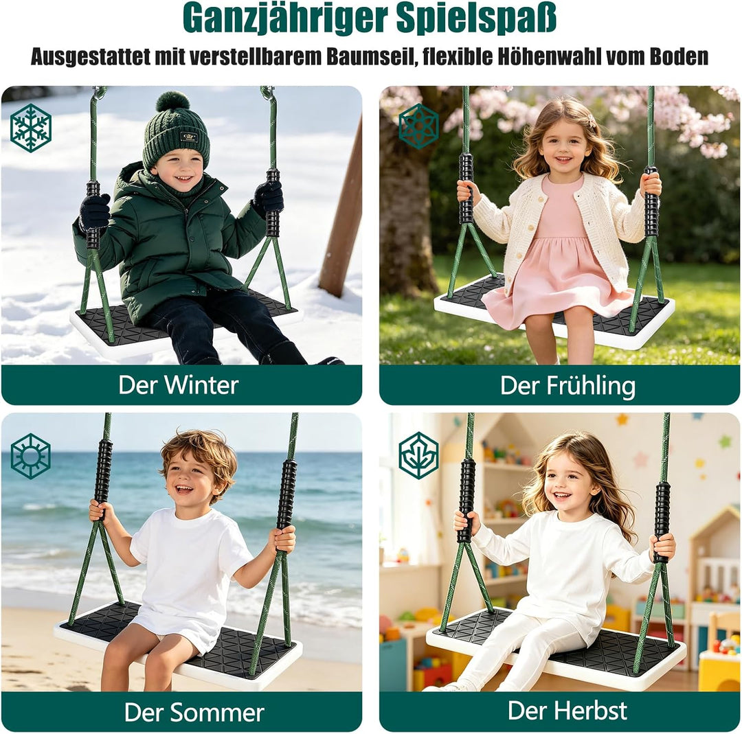 Erwachsene Schaukel, Rutschfester Baumschaukel Verdickter weicher Gummi Schaukelsitz Set mit verstel