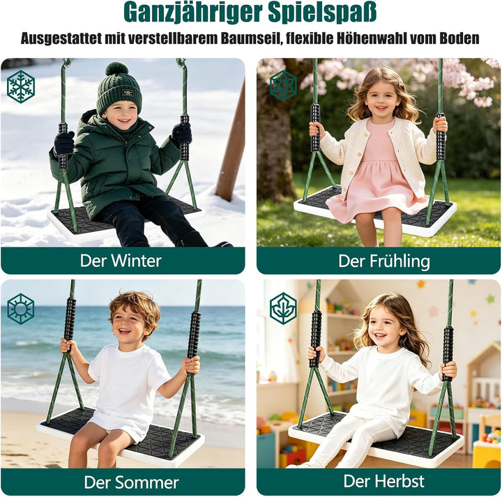 Erwachsene Schaukel, Rutschfester Baumschaukel Verdickter weicher Gummi Schaukelsitz Set mit verstel