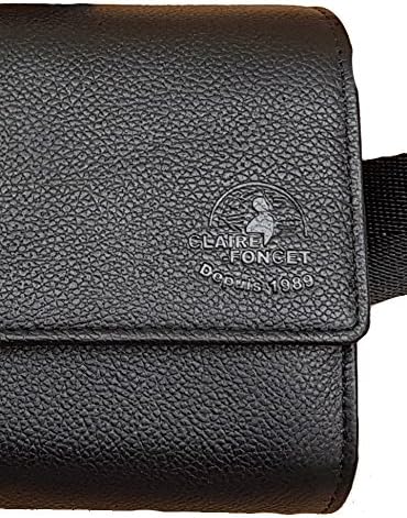 CLAIRE-FONCET Hochwertige Rindsleder Kellnertasche, Kellnergeldbörse, Kellnergeldbeutel, Ohne 5 Euro