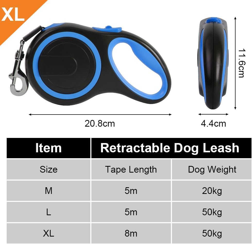 Aomig Rollleine für Hunde Hundeleine für Kleine Grosse Hunde 360° Verhedderungsfreier Ausziehbar mit