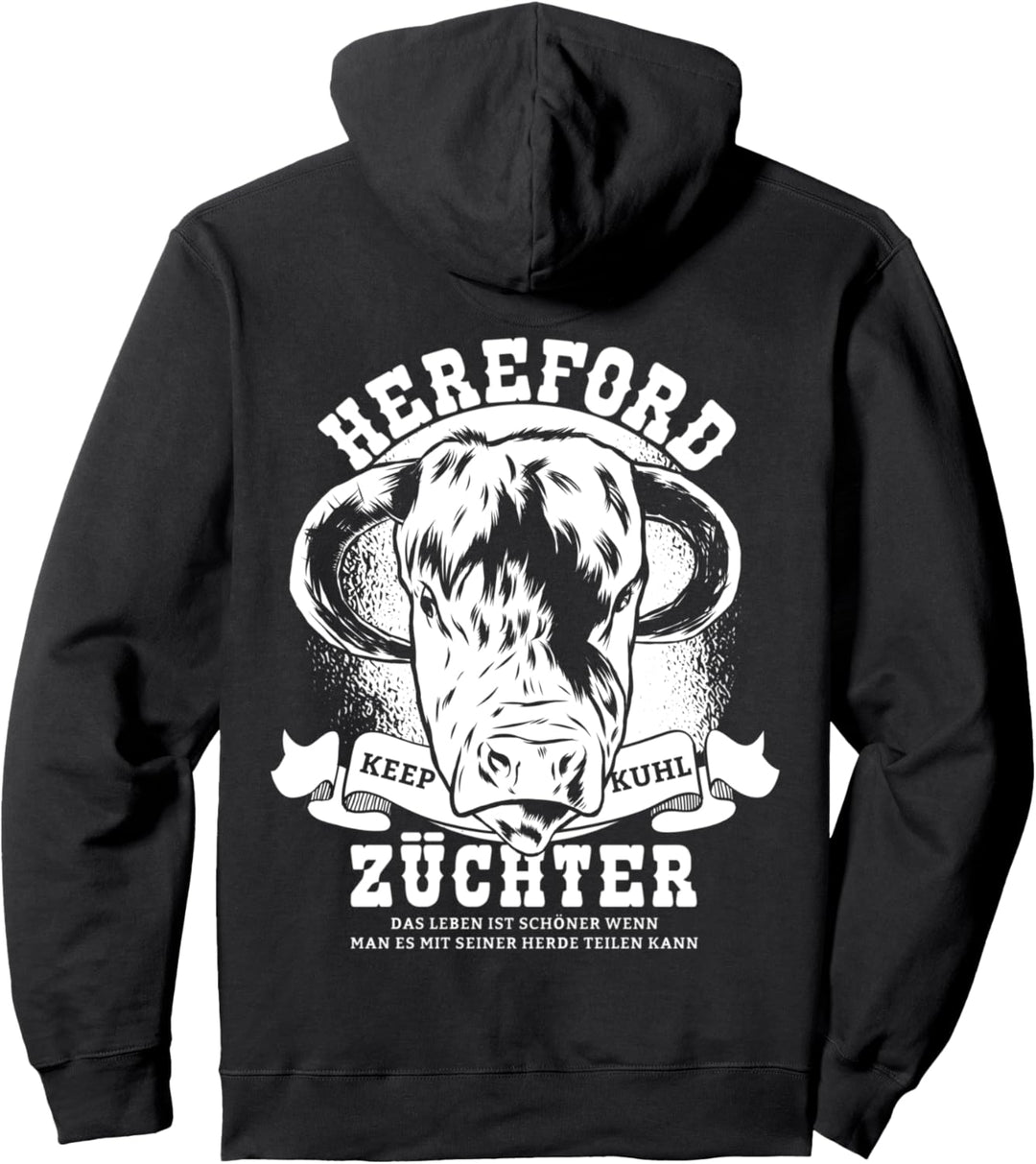 Witziges & Cooles Hereford Rind Kuh I Landwirt Geschenk Idee Pullover Hoodie