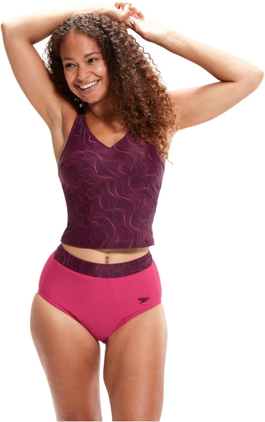 Speedo Evie Tankini für Damen Endurance10 48 Rot, 48 Rot