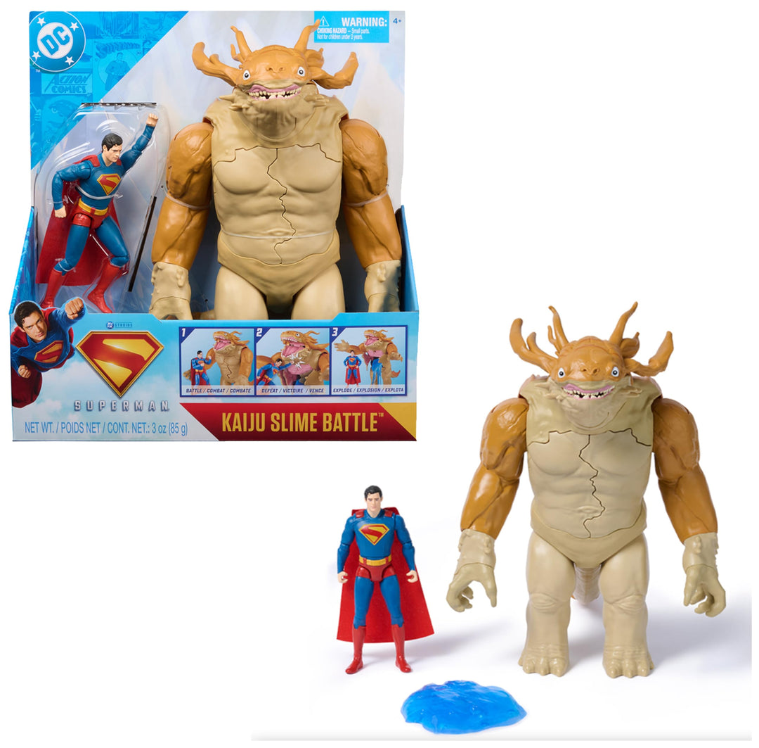 DC Comics Superman - Kaiju Battle Spielset, mit Kaiju Figur 30 cm und Superman Figur 15 cm, Spielzeu