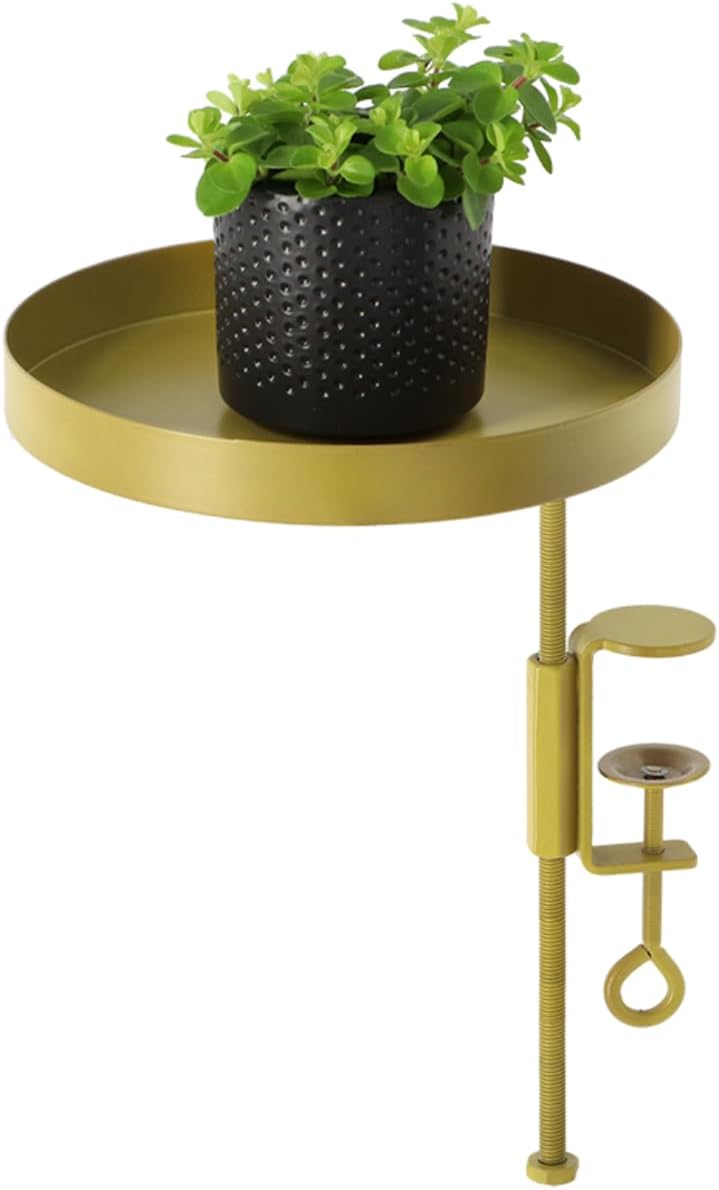 Esschert Design Blumentopfhalter mit Klemme Rund Golden M