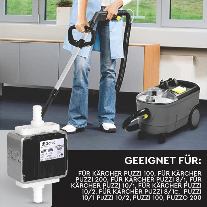 M&M Smartek Original Pumpe Gotec für Kärcher Puzzi 100 200 8/1 10/1 10/2 Waschsauger Pomp Teppichrei