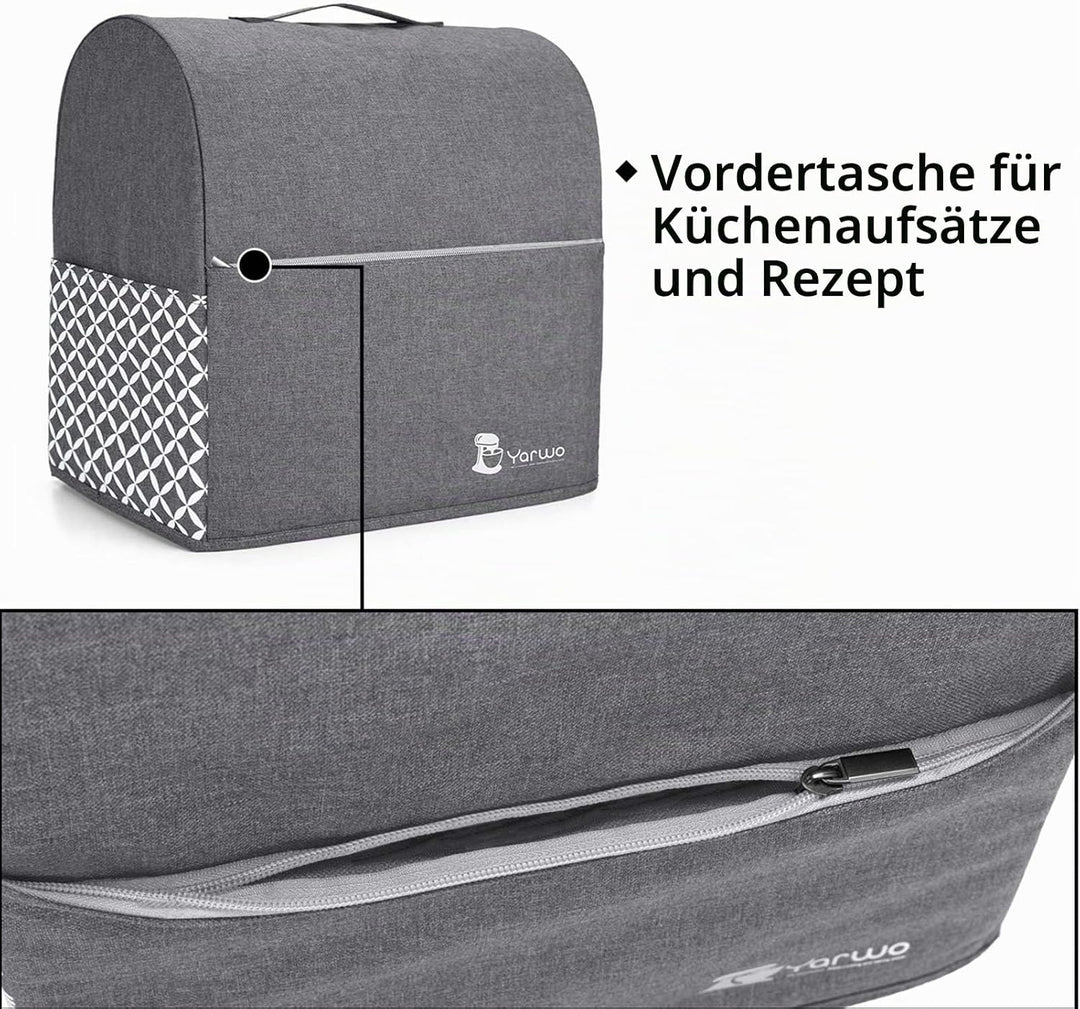 Yarwo Abdeckhaube Kompatibel mit Kitchen Aid Küchenmaschine Zubehör, Schutzhülle mit Oberem Griff fü