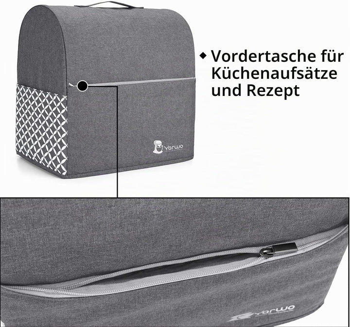 Yarwo Abdeckhaube Kompatibel mit Kitchen Aid Küchenmaschine Zubehör, Schutzhülle mit Oberem Griff fü