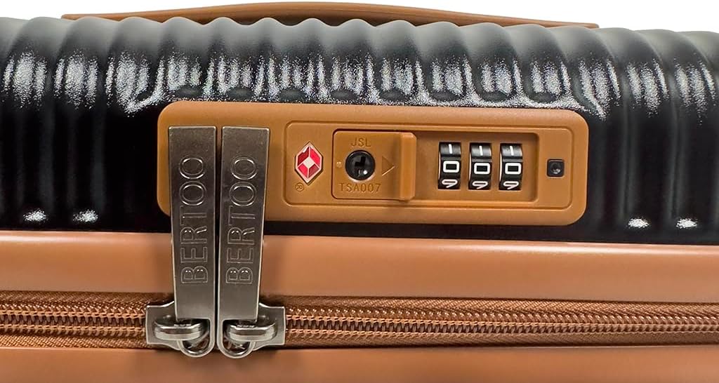 BERTOO Napoli Kosmetikkoffer aus schwarzem Hartschalen-Material, 17 l, mit TSA-Schloss, abnehmbarem
