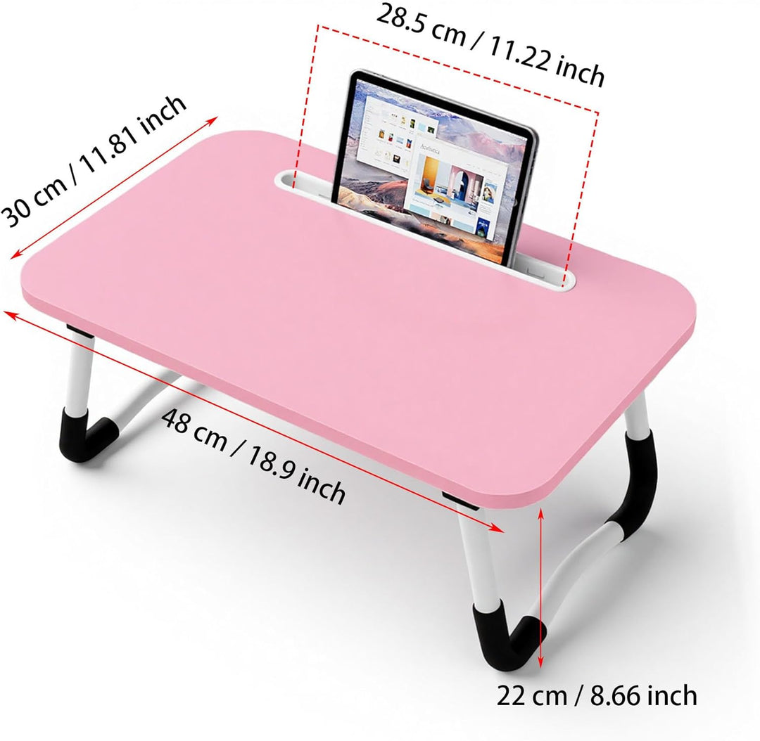 Small Laptop Bett Tisch - Laptoptisch 48 x 30 cm als Frühstückstablett, zum Essen, Lesen, Schreiben,