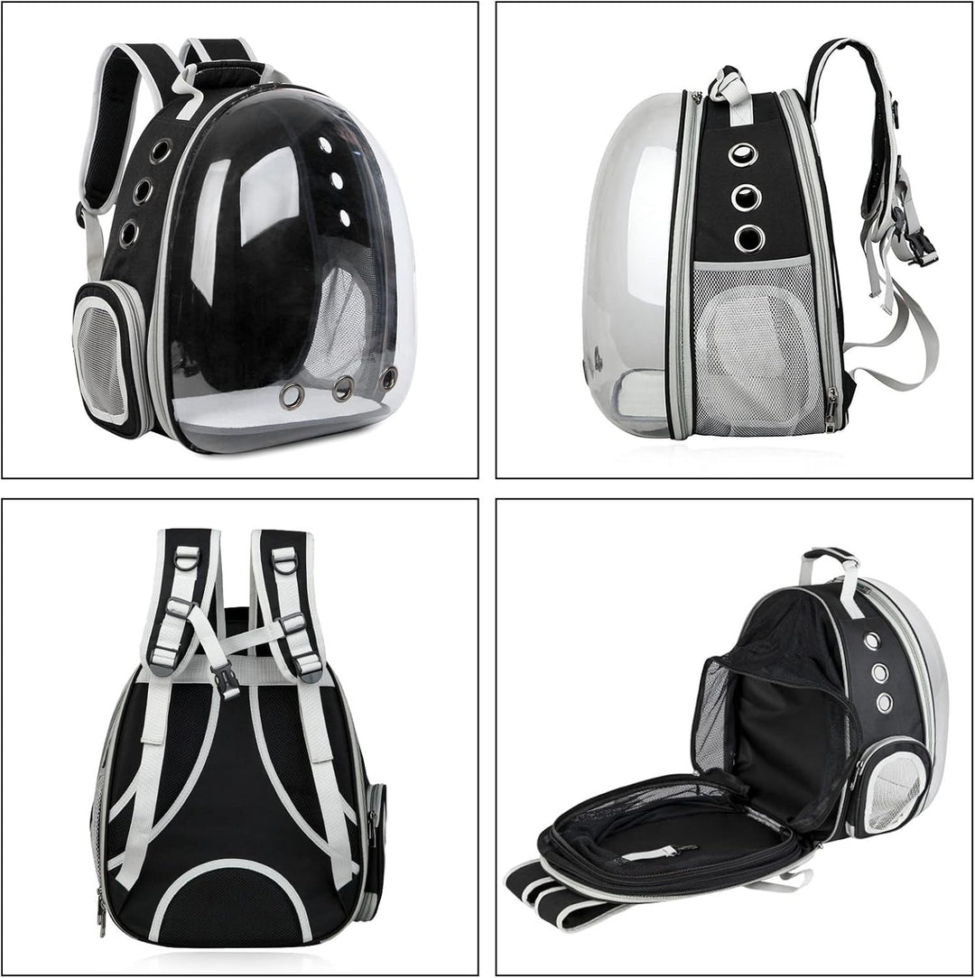 Galatée Katzenrucksack, Hund, Erweiterbarer Haustierrucksack, Belüfteter Raumkapsel-Katzenrucksack,