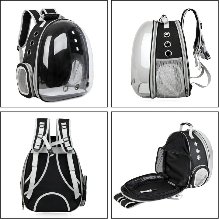 Galatée Katzenrucksack, Hund, Erweiterbarer Haustierrucksack, Belüfteter Raumkapsel-Katzenrucksack,
