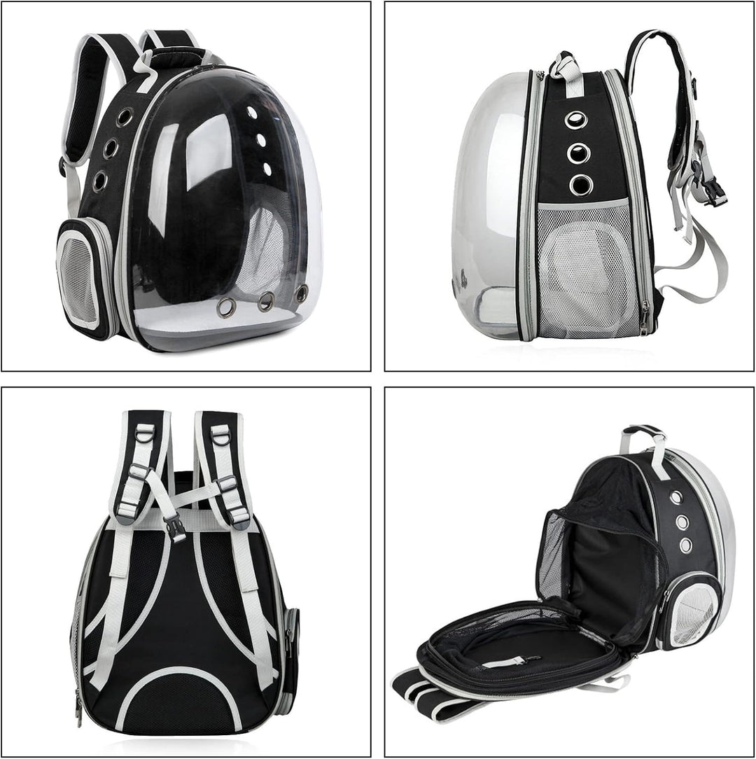 Galatée Katzenrucksack, Hund, Erweiterbarer Haustierrucksack, Belüfteter Raumkapsel-Katzenrucksack,