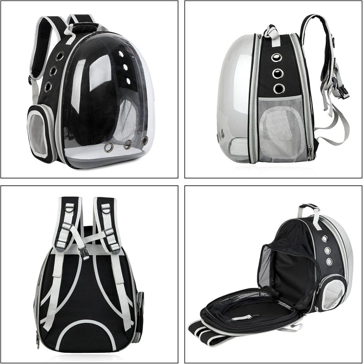 Galatée Katzenrucksack, Hund, Erweiterbarer Haustierrucksack, Belüfteter Raumkapsel-Katzenrucksack,