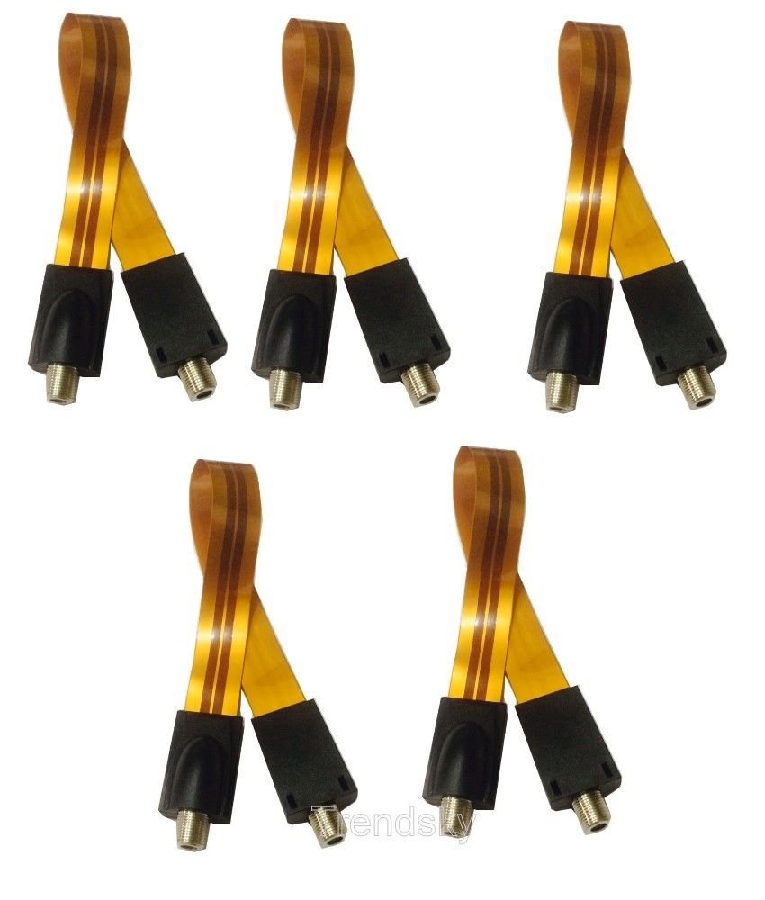 5x Kupfer 30cm Fensterdurchführung GOLD EDITION Ultra Slim Flach Kabel Sat TV Full HDTV 4K 8K BK UHD