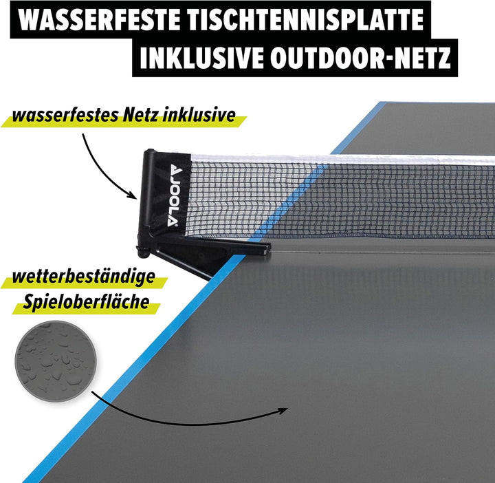 JOOLA Tischtennisplatte Outdoor - Profi Tischtennistisch 6MM Aluminium-Verbundoberfläche - wetterfes