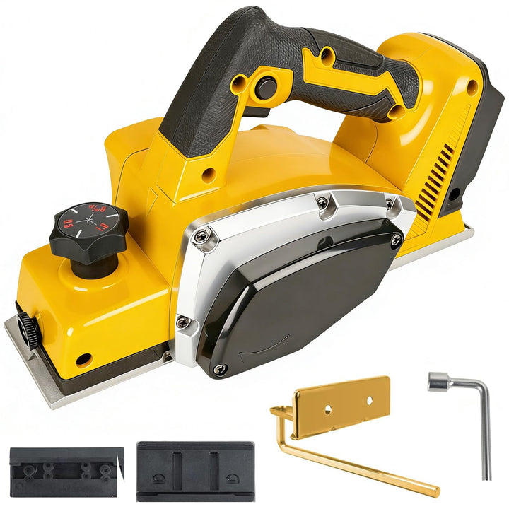 Kabelloser Elektrohobel mit Bürstenlosem Motor, kompatibel mit DeWalt 20V Akkus, 82mm Hobelbreite, 0