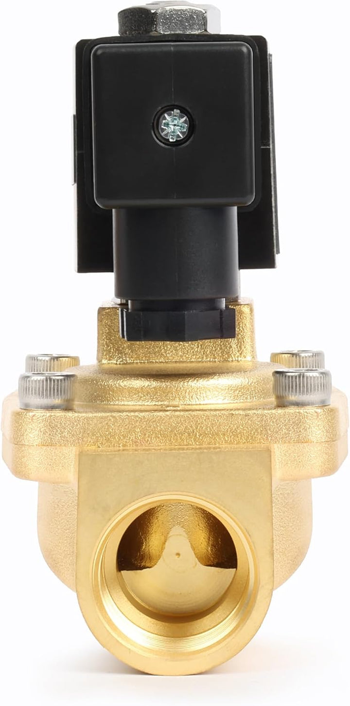 U.S. Solid Magnetventil Messing 3/8" 24V AC, 0,3-16 bar, stromlos geschlossen, VITON-Dichtung, G-Gew