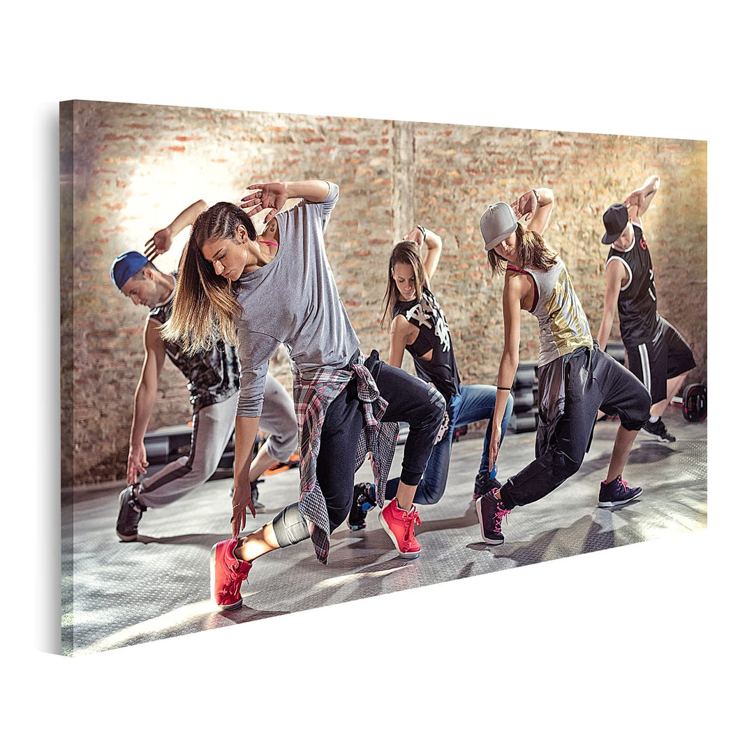 islandburner Bild auf Leinwand Break Dance Gruppe Tanz Unterricht Bilder Wandbilder Poster Leinwand
