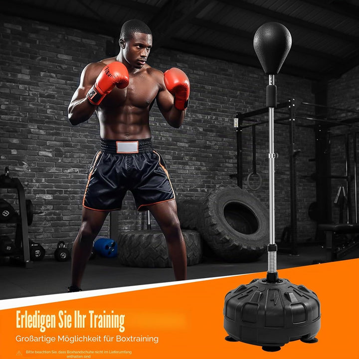 Punchingball mit Stände, 120-156cm Höhenverstellbar Boxbirne Punching Bag Standboxsack Erwachsene Pu