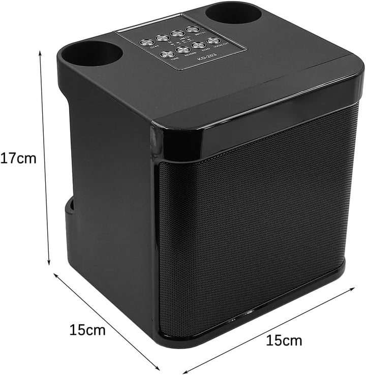 WANGCL Mini-Karaoke-Lautsprecher, tragbares Mikrofon mit Lautsprecher, unterstützt Bluetooth, AUX, U