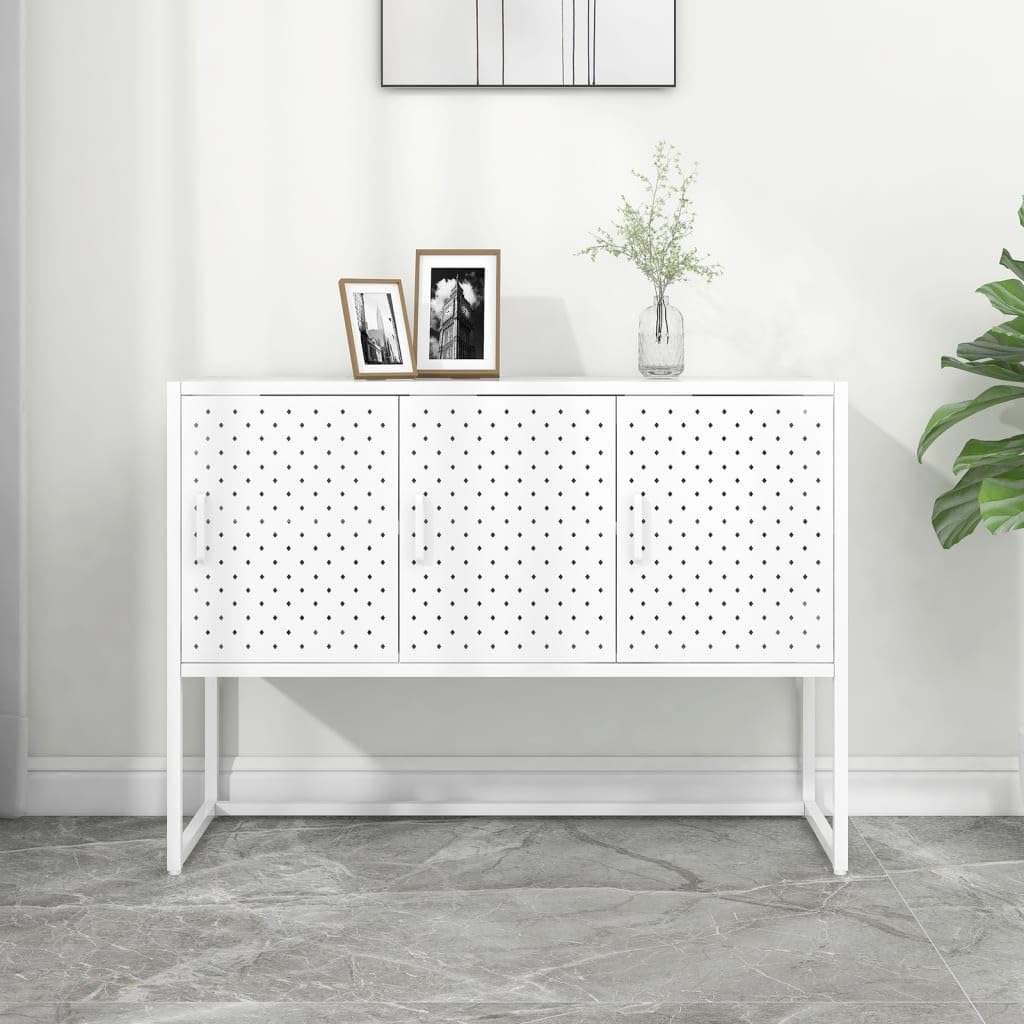 vidaXL Sideboard 3 Türen Kommode Anrichte Beistellschrank Schrank Mehrzweckschrank Standschrank Stah