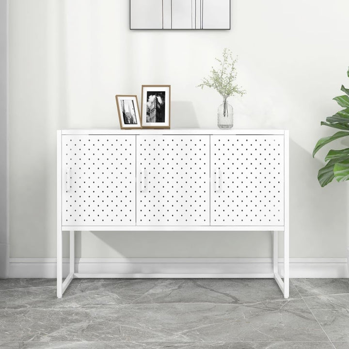 vidaXL Sideboard 3 Türen Kommode Anrichte Beistellschrank Schrank Mehrzweckschrank Standschrank Stah