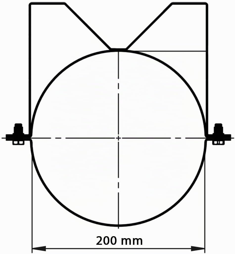 H&amp;M New Line Edelstahlschornstein Schornstein Einzelteil Zubehör Wandhalter Abstandhalter 50mm Absta
