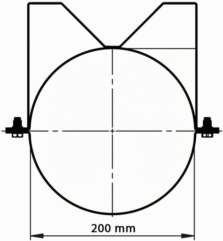 H&amp;M New Line Edelstahlschornstein Schornstein Einzelteil Zubehör Wandhalter Abstandhalter 50mm Absta