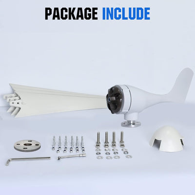 ECO-WORTHY Windturbine Generator 400W DC12V-24V mit 3 Blättern 5,6 Meilen pro Stunde niedrige Startw