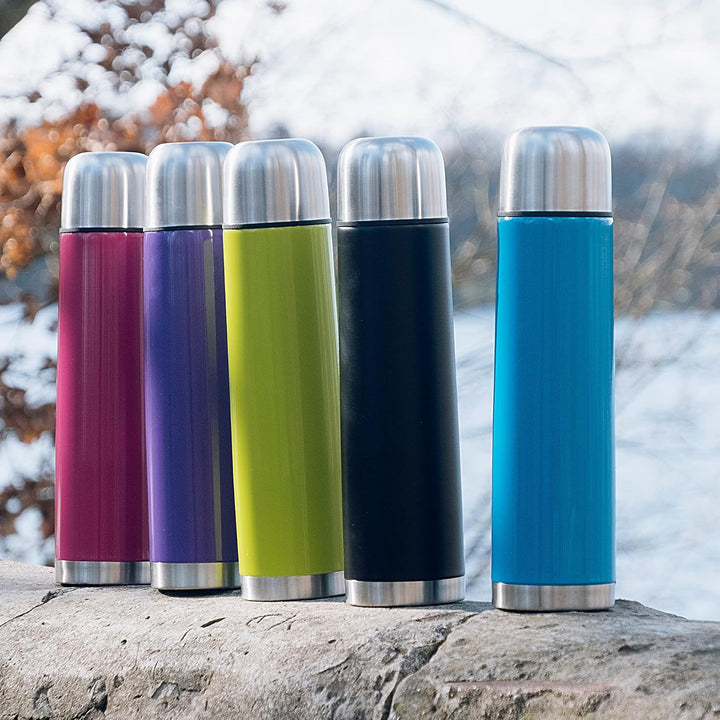 GRÄWE Thermosflasche,1 Liter Edelstahl Trinkflasche, Thermoskanne, Isolierflasche für unterwegs mit