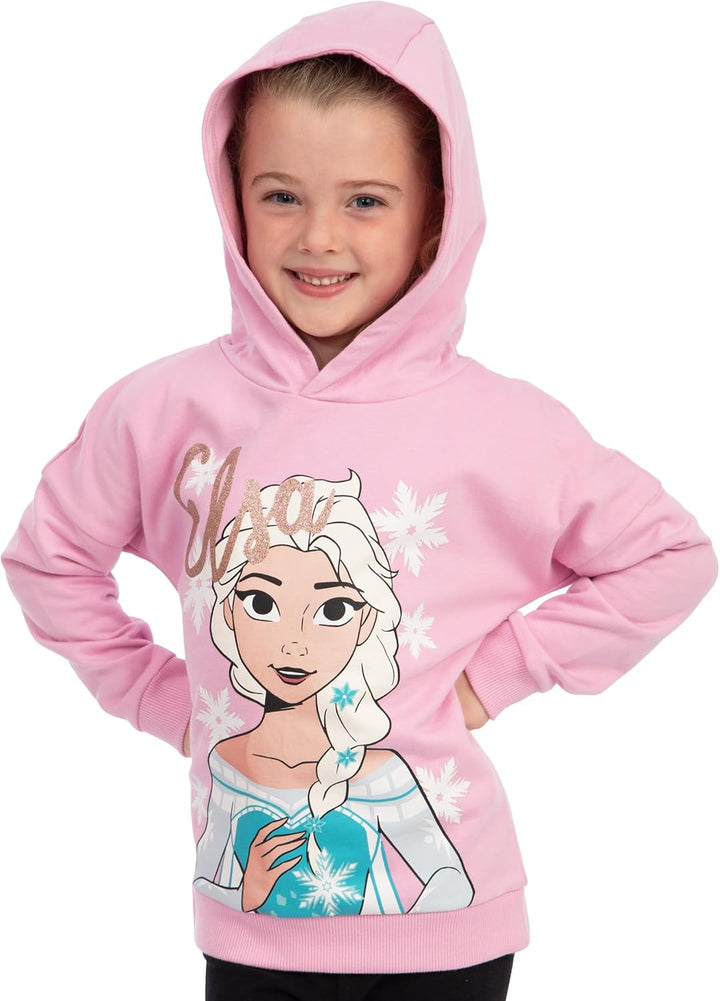 Disney Hoodie Kinder Frozen, ELSA Pullover Mädchen, Kapuzenpullover Kinder Eisprinzessin, ELSA Die E