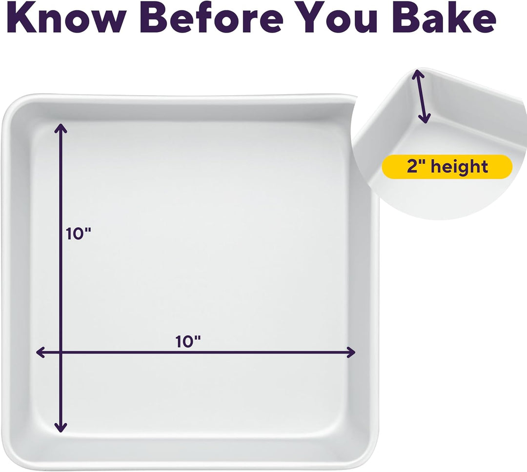 Wilton Performance Pans Quadratische Backform, 25,4 x 5 cm 10 25,4 cm (10 Zoll), Quadrat Pfanne, 10