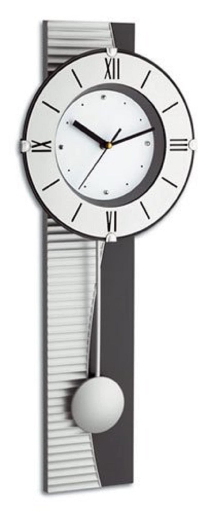 TFA Dostmann Analoge Pendeluhr, Wohnzimmeruhr, kunststoff, Mehrfarbig, 60.3001, L 232 x B 69 x H 582