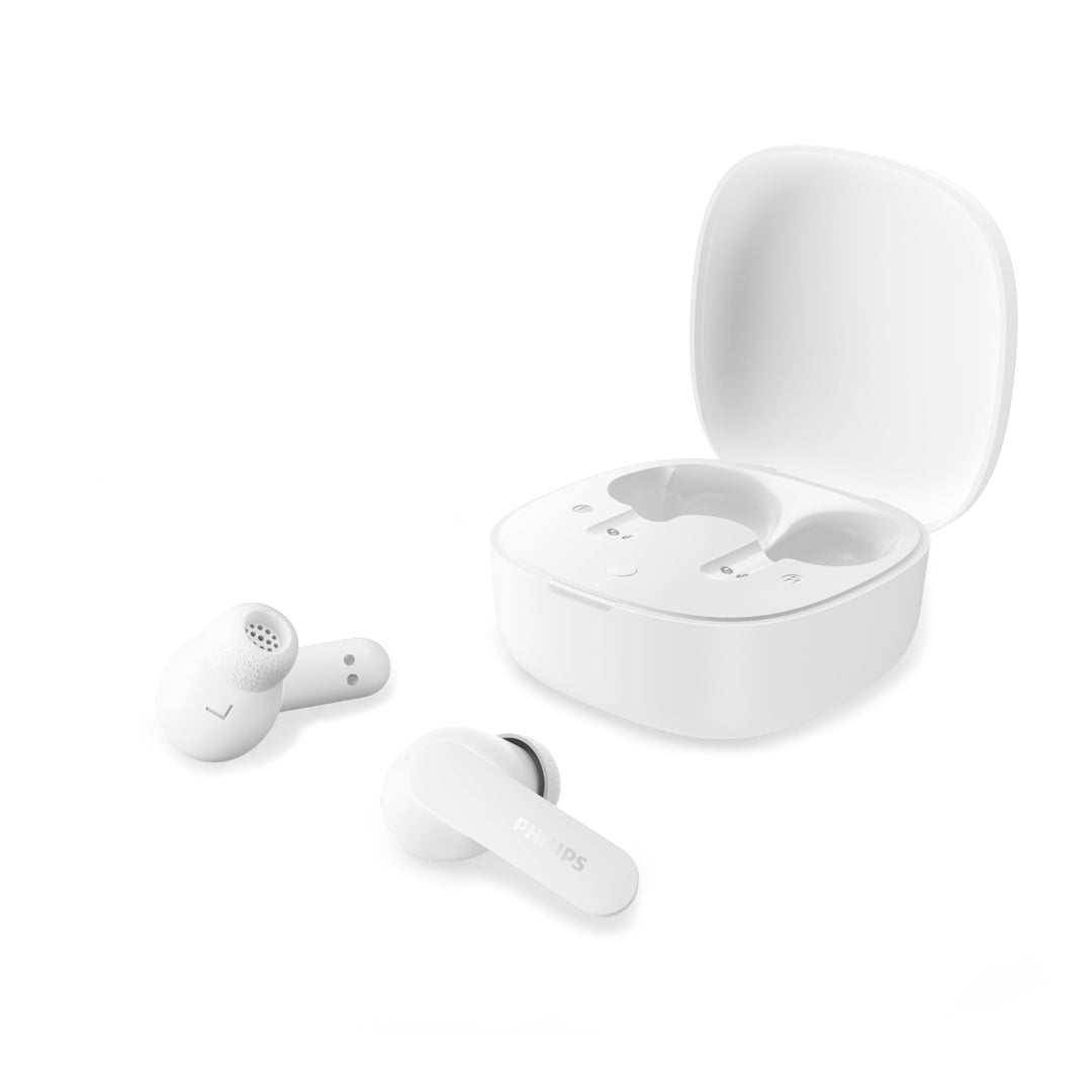 Philips TAT2200WT True-Wireless-Ohrhörer mit aktiver Geräuschunterdrückung, 36 Stunden Wiedergabedau