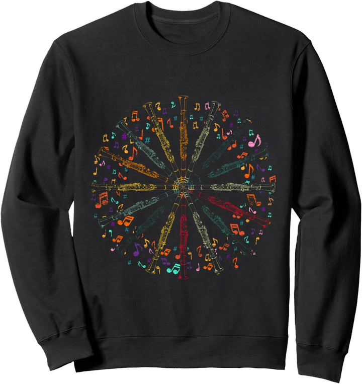 Klarinettist Musikinstrument Geschenk Buntes Klarinette Sweatshirt