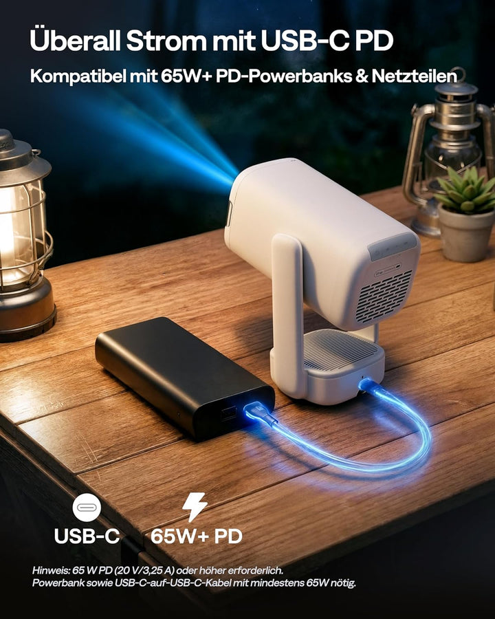 Aurzen D1 air Smart Beamer mit Netflix, 16W Dolby Audio, Beamer Outdoor 1080P mit HDR10 & 4K-Unterst