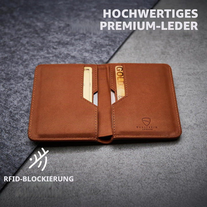 Vaultskin City Geldbörse mit Schutz für RFID Karten – Hochwertiges italienisches Leder – Ultradünne