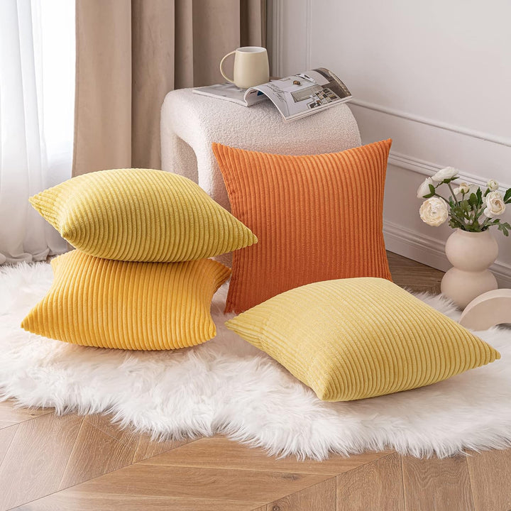 MIULEE 4er Set Samt Kissenbezug Kissenhülle Kopfkissenbezug Dekorative Dekokissen Couchkissen Deko B