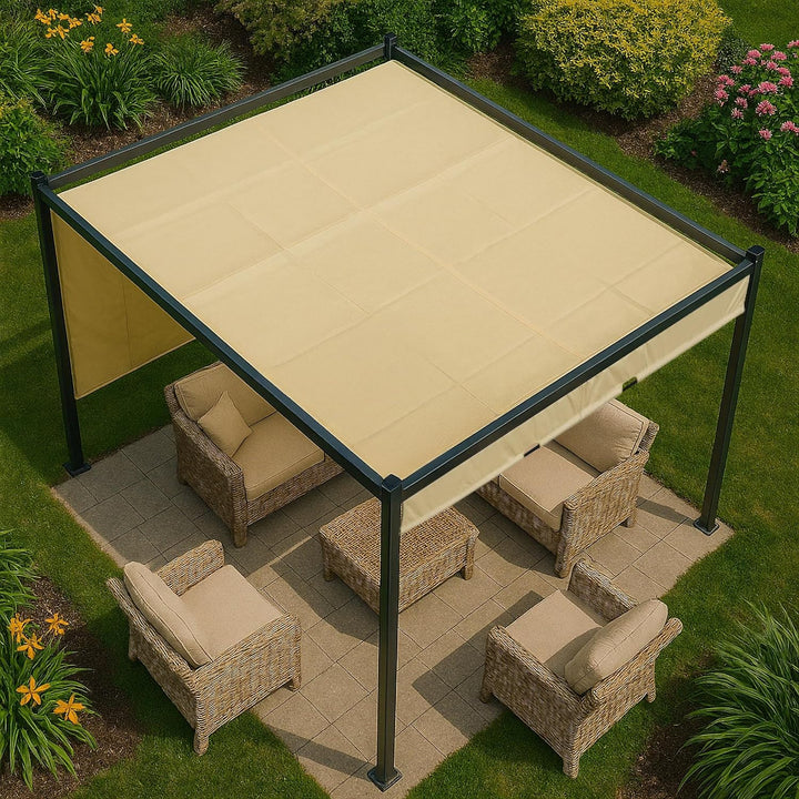 Grindi - Garten Pergola Pavillon Terrassendach - Naxos 3x3m - wasserdichtes & stabiles Sonnenschutz