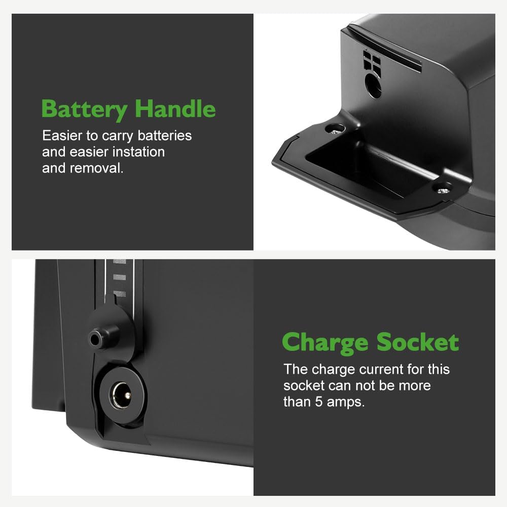 E-Bike 48V 11,6Ah Li-ion Batterie mit Ladegerät Phylion Akku SF-06S JCEB480-11.6 für 250W-800W E-Bik