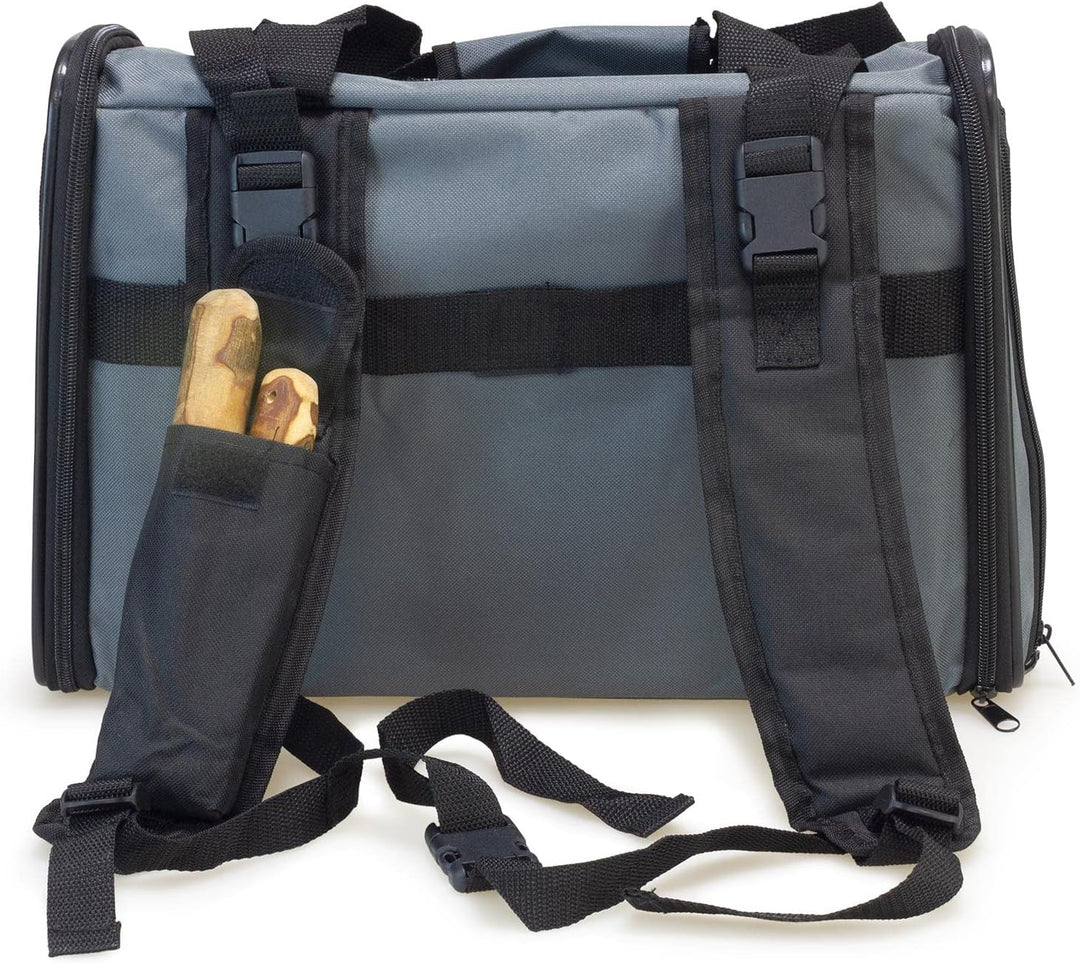 Arquivet Luxury Rucksack für Hunde und Katzen – 3 Öffnungen – 41 x 21 x 30 cm – Transporttasche für