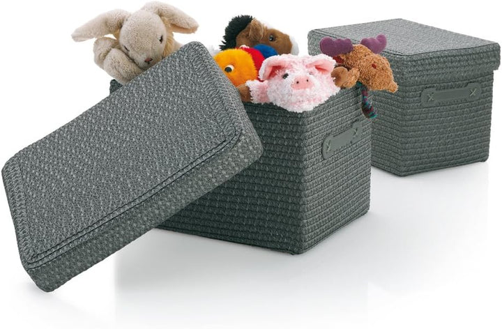 Kela 31280 Korb-Set 3tlg, Unterschiedliche Grössen, PP-Kunststoff, Rimossa, Grau 3-teilig Grau, 3-te